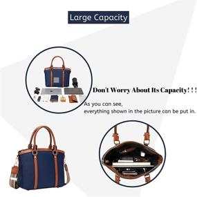 img 1 attached to TMFAN Women's Satchel Handbags - Top Handle Work Bag & Shoulder Purse with Wallet Set