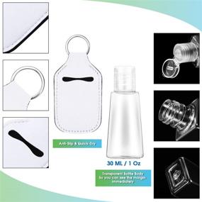 img 3 attached to 🔑 Convenient on-the-go: Plastic Reusable Travel Keychain Container