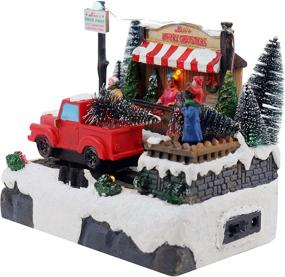 img 3 attached to 🎄 Enhance Your Christmas Decor: Animated Pre-lit Musical Christmas Village - Perfect for Indoor Decorations & Village Displays
