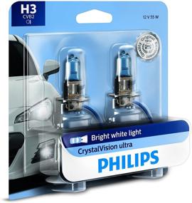 img 2 attached to 💡 PHILIPS H3 CrystalVision Ultra 12336CVB2 Upgrade Headlight Bulb - Bright White, Pack of 2