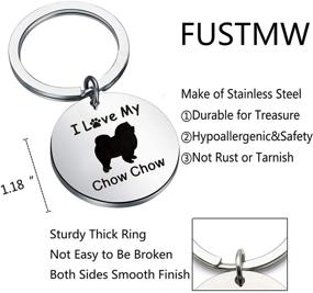img 2 attached to 🐾 Chow Chow Dog Gifts – FUSTMW Keychain for Chow Chow Pet Owners, Animal Lovers, and Friends