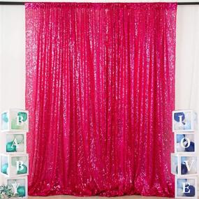 img 3 attached to ShiDianYi 4FTX6FT-Fuchsia-SEQUIN Photo Backdrop: Perfect for Weddings, Photo Booths, and Photography!