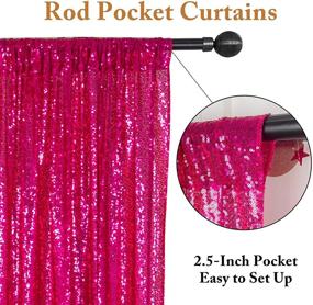 img 2 attached to ShiDianYi 4FTX6FT-Fuchsia-SEQUIN Photo Backdrop: Perfect for Weddings, Photo Booths, and Photography!