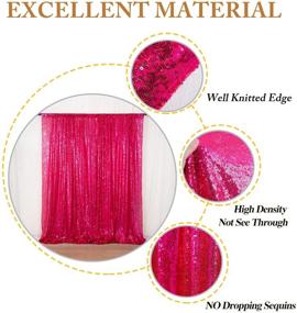 img 1 attached to ShiDianYi 4FTX6FT-Fuchsia-SEQUIN Photo Backdrop: Perfect for Weddings, Photo Booths, and Photography!