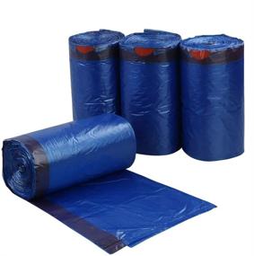 img 4 attached to 🗑️ Fiaze 2.5 Gallon Garbage Bags: Blue Drawstring Trash Bags, 220 Count Bulk Pack