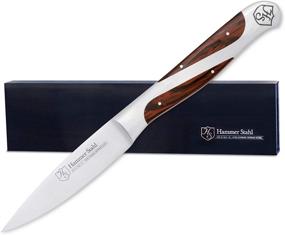 img 4 attached to 🔪 Hammer Stahl 3.5-Inch Paring Knife: German High Carbon Steel, Ergonomic Quad-Tang Pakkawood Handle, Ideal for Precise Vegetable and Fruit Cutting