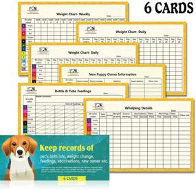 img 1 attached to 🐶 Enhanced Whelping Supplies: Soft Nylon Breakaway Puppy Collars with 12 ID Tags and 6 Record Keeping Charts - Ideal for Litter Puppy ID Collars