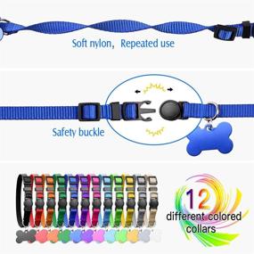 img 3 attached to 🐶 Enhanced Whelping Supplies: Soft Nylon Breakaway Puppy Collars with 12 ID Tags and 6 Record Keeping Charts - Ideal for Litter Puppy ID Collars