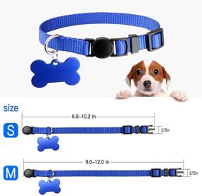 img 2 attached to 🐶 Enhanced Whelping Supplies: Soft Nylon Breakaway Puppy Collars with 12 ID Tags and 6 Record Keeping Charts - Ideal for Litter Puppy ID Collars