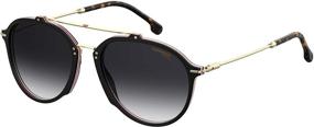 img 4 attached to 🕶️ Carrera Men's 171/S Round Sunglasses, Black Havana with Dark Gray Gradient, 55mm Lens Width, 19mm Bridge Width