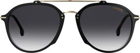 img 1 attached to 🕶️ Carrera Men's 171/S Round Sunglasses, Black Havana with Dark Gray Gradient, 55mm Lens Width, 19mm Bridge Width