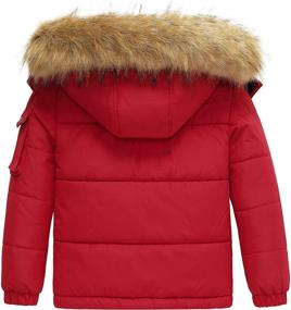 img 3 attached to Boys' Winter Padded Puffer Jacket by Wantdo - Removable Hood