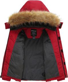 img 2 attached to Boys' Winter Padded Puffer Jacket by Wantdo - Removable Hood