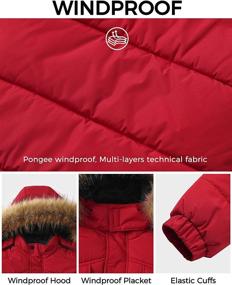 img 1 attached to Boys' Winter Padded Puffer Jacket by Wantdo - Removable Hood