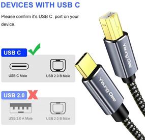 img 1 attached to 🖨️ High-Speed USB C Printer Cable – 20 ft (6M) – Compatible with Brother, HP, Lexmark, Epson, Dell, Xerox, Samsung & More