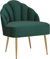 💺 rivet sheena glam tufted velvet shell chair, 23.5" wide, emerald - exclusive from amazon brand логотип