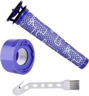 🔍 dyson v7/v8 cordless vacuum filter kit: 1 pre filter + 1 hepa post-filter (+ clean brush), replaces part #965661-01 & 967478-01 логотип