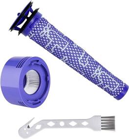 img 4 attached to 🔍 Dyson V7/V8 Cordless Vacuum Filter Kit: 1 Pre Filter + 1 HEPA Post-Filter (+ Clean Brush), Replaces Part #965661-01 & 967478-01