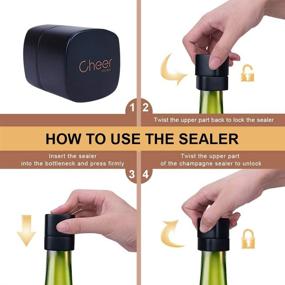 img 1 attached to 🍷 CHEER MODA Electric Wine Opener Corkscrew - Easy Bottle Opening with Foil Cutter, Cordless & Battery Powered (Black) - Best Wine Lover's Gift Idea!