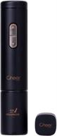 🍷 cheer moda electric wine opener corkscrew - easy bottle opening with foil cutter, cordless & battery powered (black) - best wine lover's gift idea! логотип