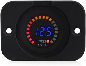 img 4 attached to 💧 Enhanced WATERWICH 12V DC Waterproof Voltmeter: LED Digital Display for Marine Car Motorcycle, Truck, Boat, RV Battery Testing