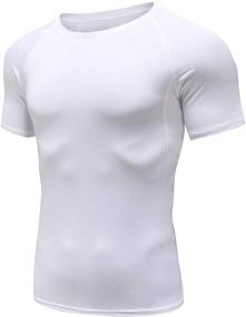 img 3 attached to 👕 Pack of 1 or 3 Men's Cool Dry Compression Short Sleeve Sports Baselayer T-Shirts Tops - Enhanced SEO