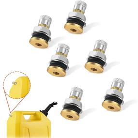 img 4 attached to 🔒 Enhanced Gas Can Vent Caps with Drill and Leak Proof Sealing Ring - 6 Pack