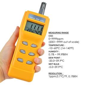 img 1 attached to High-Quality Digital Temperature Humidity Monitor - 9999ppm