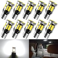 💡 bright 194 led car bulb t10 168 2825 w5w - 6500k white [10pcs/pack] logo