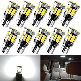 img 4 attached to 💡 Bright 194 LED Car Bulb T10 168 2825 W5W - 6500K White [10pcs/pack]