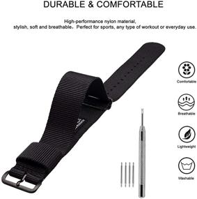 img 2 attached to 🕴️ WOCCI Men's Watch Strap with Replacement Buckle for Enhanced SEO