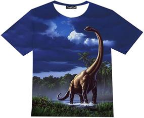 img 1 attached to 👕 FiveEarl Print Dinosaurs Shirts Yellow KL: Trendy Boys' Clothing Collection