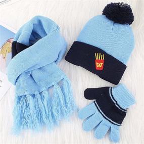 img 1 attached to Unisex 3 Pieces Winter Gloves Beanie