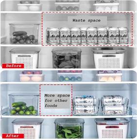 img 2 attached to 🥫 LUSTREWOOD Fridge Soda Can Dispenser: 2-Layer Automatic Can Holder for Refrigerator, Pantry, Freezer & Countertops