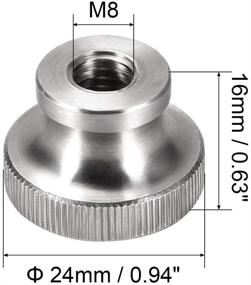 img 1 attached to Uxcell Knurled Thumb Nuts Stainless Hardware and Nails, Screws & Fasteners