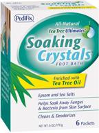 👣 revitalize your feet with pedifix soaking crystals foot bath – (6) 1 oz. packets per box logo