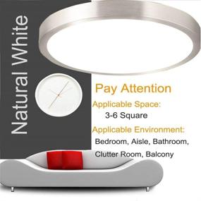 img 3 attached to 🔆 ZHMA 8-Inch LED Ceiling Lights, Flush Mount Round Lighting - 2-Pack, 12W 880LM 80W Incandescent Equivalent, Natrual White Light for Kitchen, Bathroom, Dining Room, and Closet. (AC85V-265V)