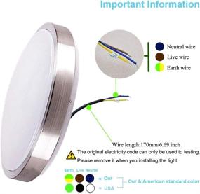 img 2 attached to 🔆 ZHMA 8-Inch LED Ceiling Lights, Flush Mount Round Lighting - 2-Pack, 12W 880LM 80W Incandescent Equivalent, Natrual White Light for Kitchen, Bathroom, Dining Room, and Closet. (AC85V-265V)