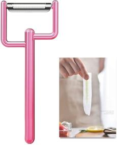 img 4 attached to Unstoppable Ultra Sharp Stainless Steel Blade Potato Peeler for Kitchen – Pink