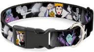 🐶 buckle-down plastic clip dog collar: hexing princess scenes in black & white - adjustable sizes for small, medium & large dogs logo