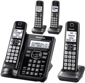 img 4 attached to Panasonic KX TGF544B 4 Handset Landline Telephone