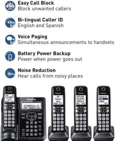 img 3 attached to Panasonic KX TGF544B 4 Handset Landline Telephone