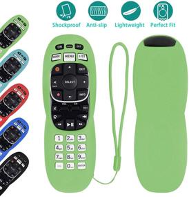 img 3 attached to Protective Silicone Remote Cover For DirecTV RC70 RC70H RC71 RC71H RC72 RC73 And RC73B Remote Control Washable Anti-Lost Remote Case With Remote Loop (Glow In Dark Green)