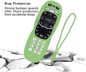 img 1 attached to Protective Silicone Remote Cover For DirecTV RC70 RC70H RC71 RC71H RC72 RC73 And RC73B Remote Control Washable Anti-Lost Remote Case With Remote Loop (Glow In Dark Green)