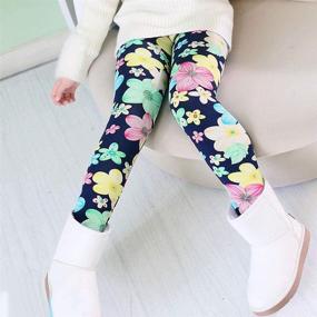 img 1 attached to 🧥 Warm and Cozy: Toddler Girls' Winter Fleece Lined Christmas Leggings Tights