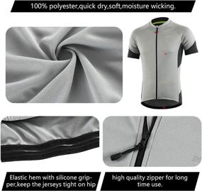 img 3 attached to BERGRISAR Men's Basic Cycling Jerseys: Short Sleeve Bicycle Shirt with Zipper Pockets - Ultimate Comfort and Utility for Cyclists