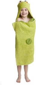img 2 attached to Green Frog Jumping Beans Hooded Bath Towel