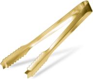 🍴 elegant 7 inch gold-plated ice tongs for kitchen, bar, and restaurant - premium 304 stainless steel serving tongs logo