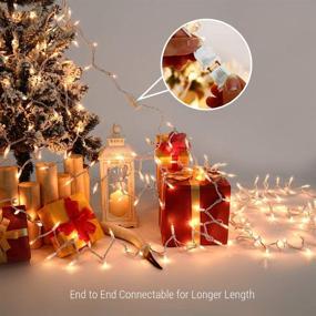 img 2 attached to 300 Count Brizled Christmas Lights, 69.6ft UL Certified Incandescent Mini Christmas Lights, Connectable Clear Christmas Tree Lights for Xmas, Wedding, Bedroom, Porch Decor, White Wire, Warm White