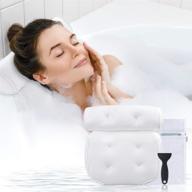 🛀 upgraded 3d air mesh spa bath pillow with neck, shoulder, and head support - gugusure bathtub pillows, quick-drying, comfortable, and breathable - suitable for all bathtubs - 6 suction cups included logo